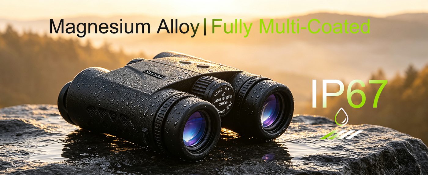 Magnesium alloy body, fully multi-coated lenses, IP67 waterproof