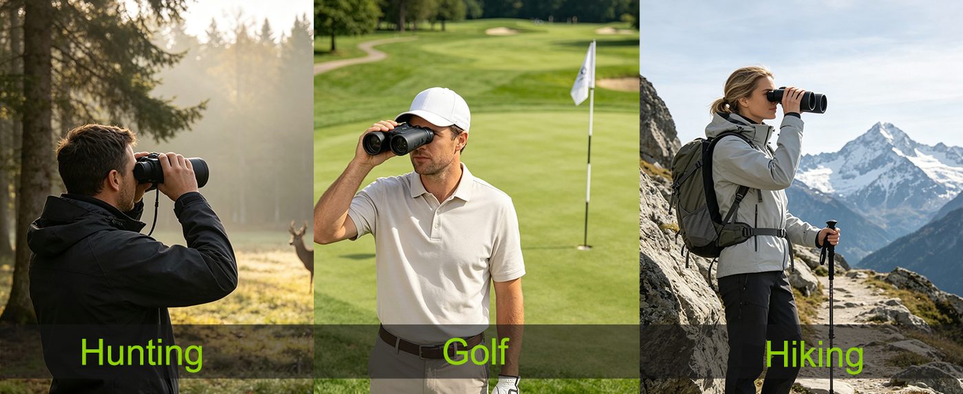 Hunting, golf and hiking use cases